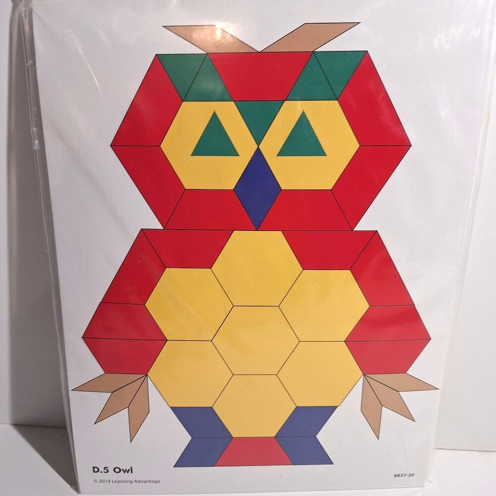 Pattern Block Activity Cards Tangrams Pre K Grade 3 Shapes Learning Advantage - Picture 2 of 7